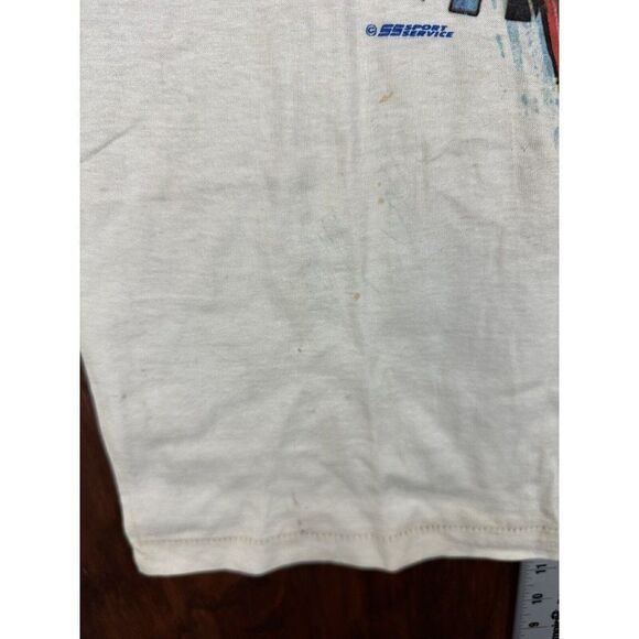 1990 NHRA Drag Racing‎ T SHIRT FRAM National w/Autos Distressed Brawny Tag Small - Picture 8 of 13